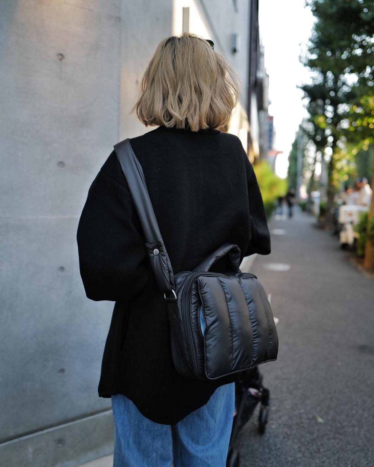 quilting mothers pouch bag -BLK-