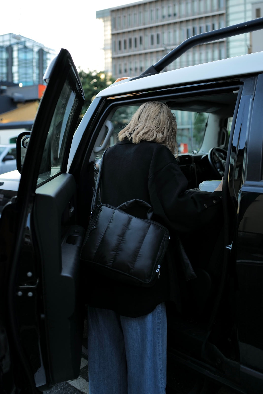 quilting mothers pouch bag -BLK-