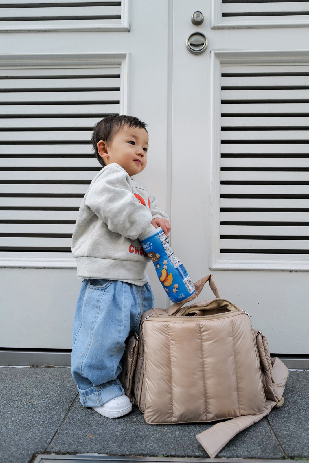 【予約販売限定カラー】quilting mothers pouch bag -LATTE-