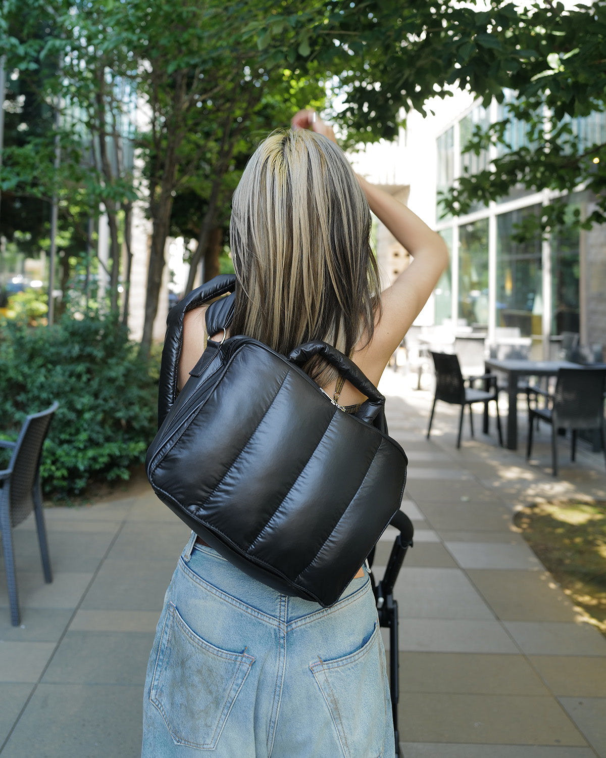 quilting mothers pouch bag -BLK-