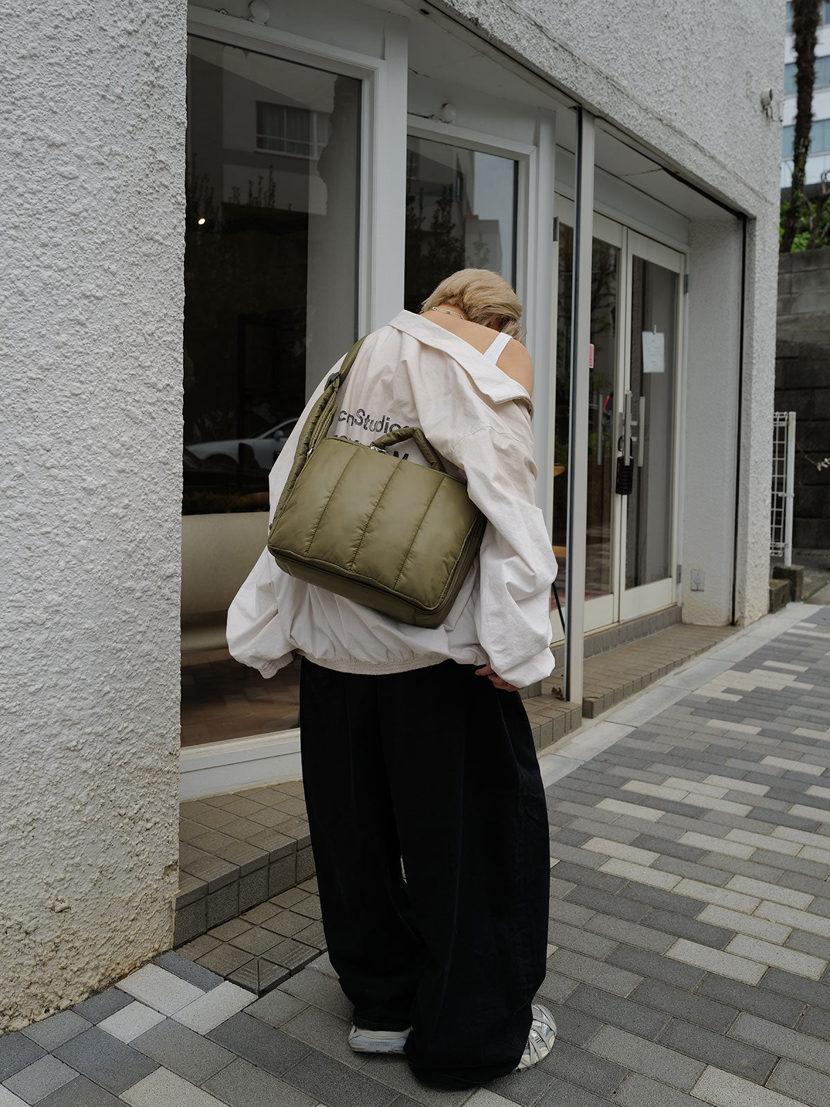 【限定カラー】quilting mothers pouch bag -KHAKI-