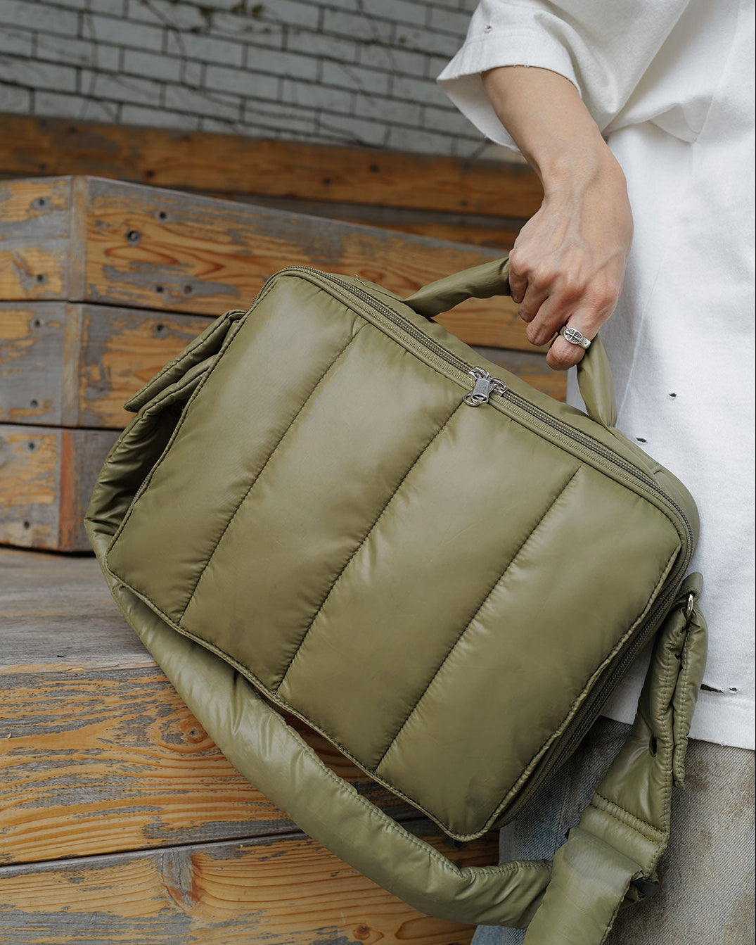 限定カラー】quilting mothers pouch bag -KHAKI- – Calin ONLINESTORE