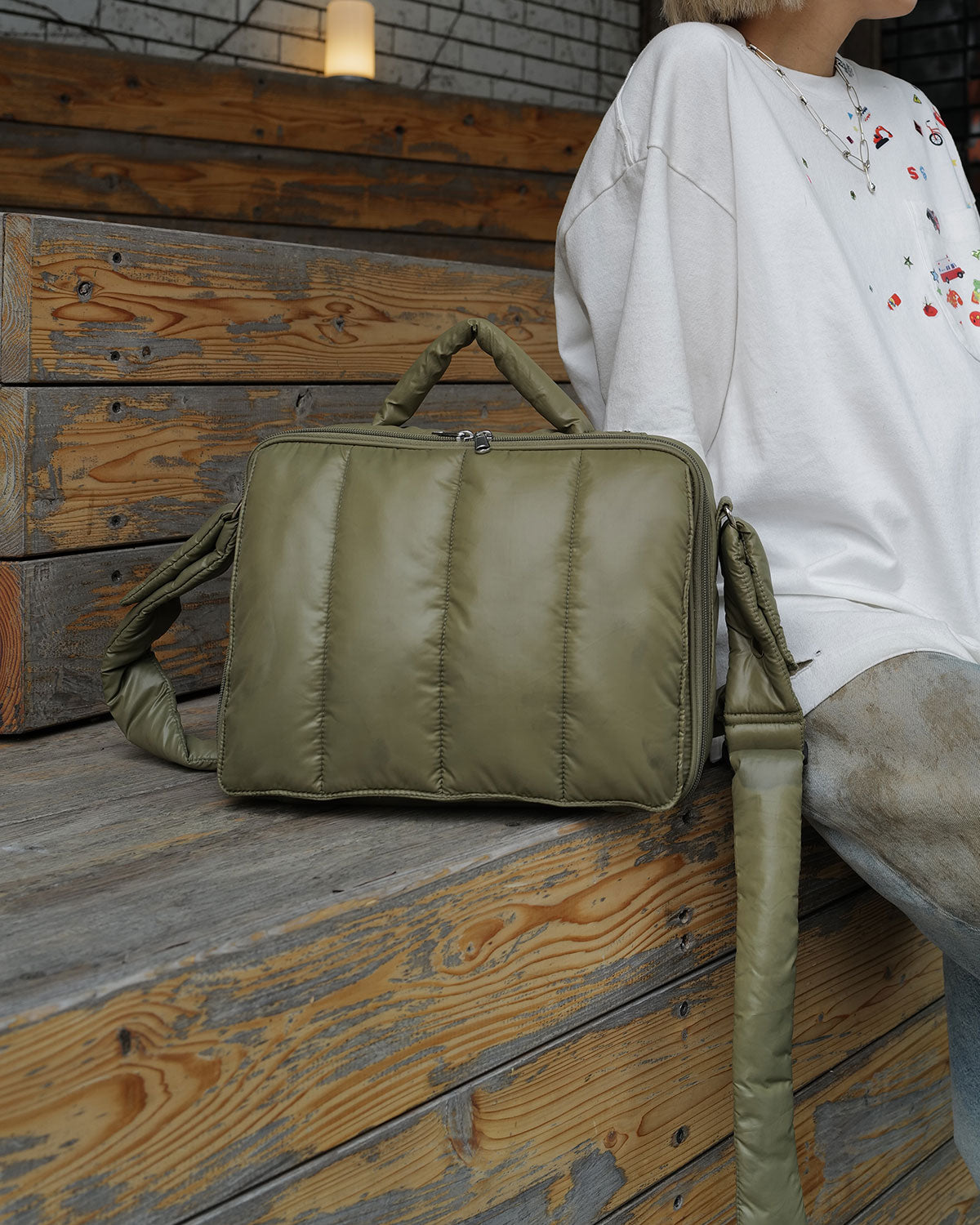 限定カラー】quilting mothers pouch bag -KHAKI- – Calin ONLINESTORE