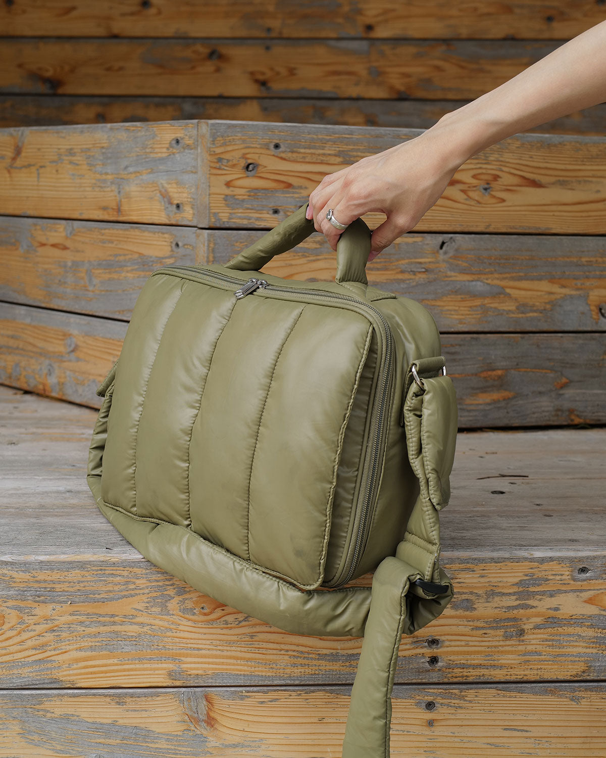 限定カラー】quilting mothers pouch bag -KHAKI- – Calin ONLINESTORE
