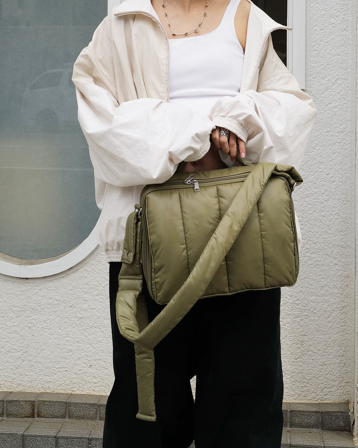 限定カラー】quilting mothers pouch bag -KHAKI- – Calin ONLINESTORE
