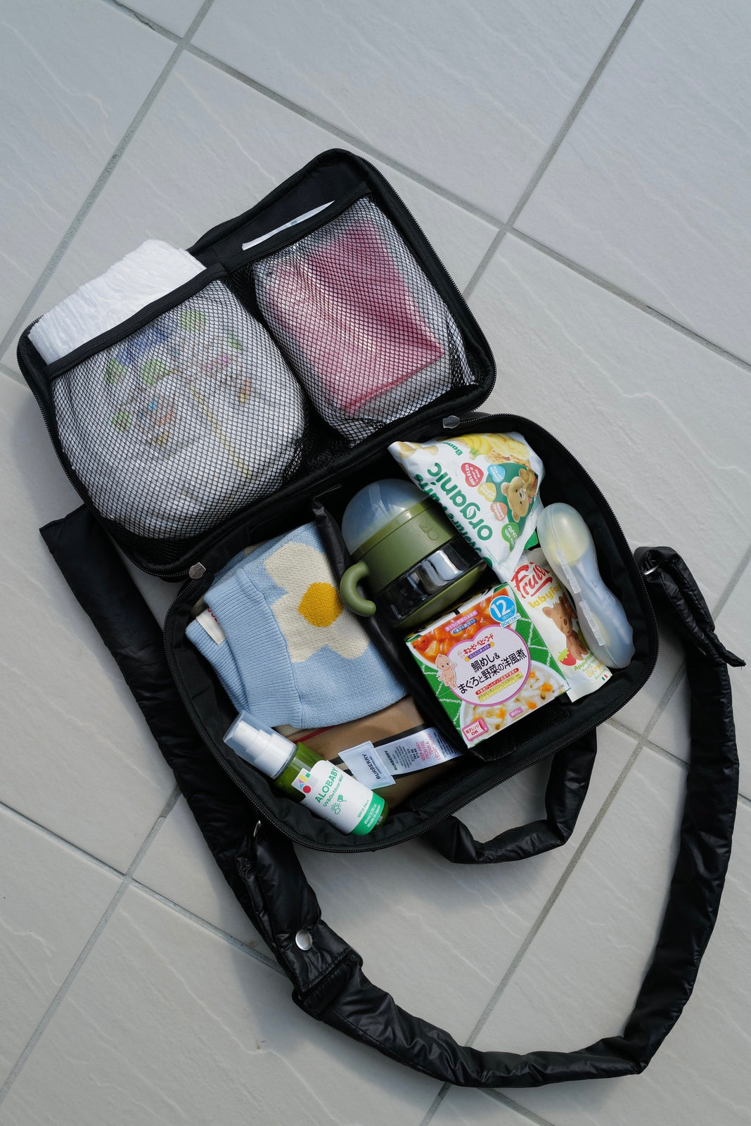 quilting mothers pouch bag　-BLK-