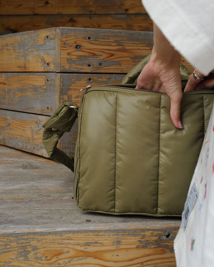 【限定カラー】quilting mothers pouch bag　-KHAKI-