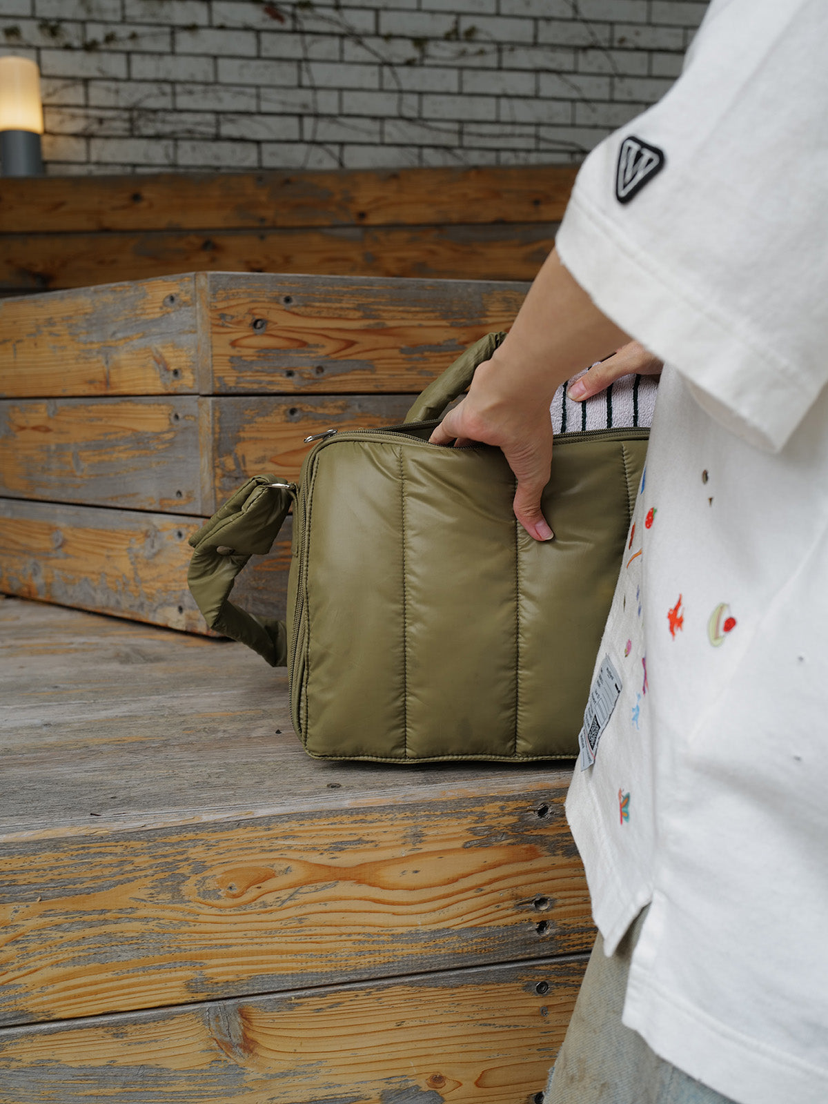 限定カラー】quilting mothers pouch bag -KHAKI- – Calin ONLINESTORE